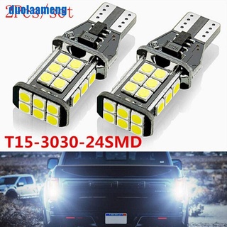 [duo] หลอดไฟถอยหลังรถยนต์ LED T15 W16W 24 SMD 3030 921 912 สีขาว 2 ชิ้น