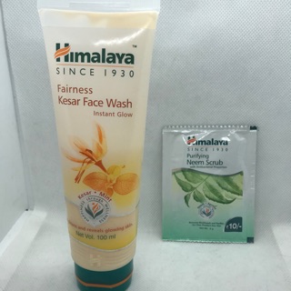 Himalaya fairness kesar face wash 100ml 💯free gift with mini neem scrub sase 💯 best offer