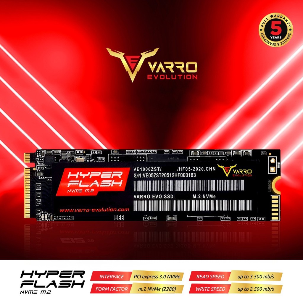 SSD M.2 VARRO 128GB HYPER FLASH NVME 2280 SATA 3 - SSD M2 128GB NVME