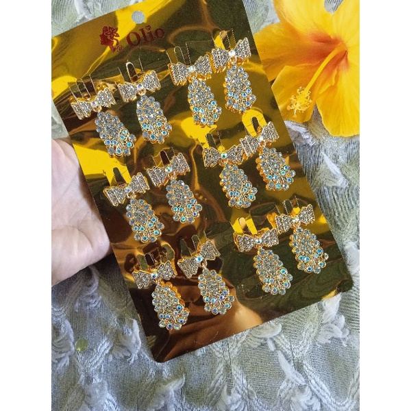 EMS191- PERMATA BUTTERFLY SACHI JUNTAI BROS/SHORT CHHIN BROOCH/SONG BROCCH CAN BE A HIJAB EARRINGS/D