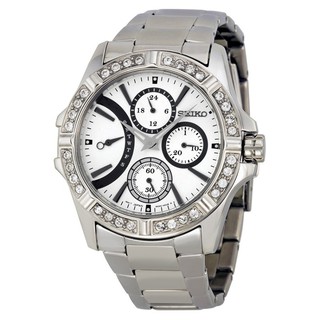 Seiko นาฬิกาข้อมือผู้หญิง Multi-Function Grey Dial Stainless Streel SRLZ87P1