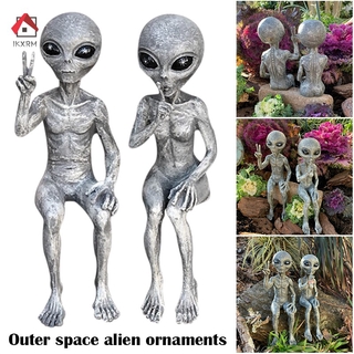 Ikxrm Outer Space Alien Dude And Babe ชั้นวางของสําหรับตกแต่งบ้าน