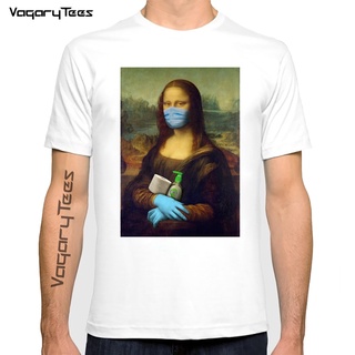 เสื้อยืดครอปเสื้อยืดแขนสั้น คอกลม พิมพ์ลาย Mona Lisa แฟชั่นฤดูร้อน สไตล์ฮาราจูกุ สําหรับผู้ชาย 2022S-5XL