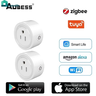 Tuya Zigbee ซ็อกเก็ตอัจฉริยะเชื่อมต่อ Alexa และ Zigbee Gateway ควบคุมอินเตอร์เน็ตไร้สาย