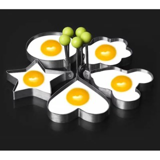 Fried egg mold 5 shapes แม่พิมพ์ทอดรูปไข่ 5 รูปทรง อุปกรณ์ทอดไข่ดาว