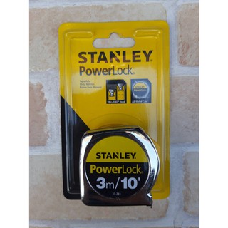 "Stanley"  3 เมตร ตลับเมตร รุ่น PowerLock (Tape Rule)