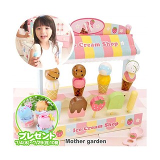 Sugarfree ของเล่นไม้ Mother garden ร้านไอศกรีม สีพาสเทลสวยหรู งานคุณภาพ สีปลอดภัย มีแม่เหล็ก น่ารักมาก