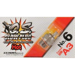 หัวเทียน O.S. #6 A3 Glow Plug Hot Air