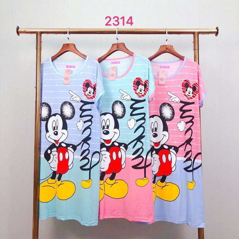 Mwin shop ชุดนอนผู้หญิง ฟรีไซส์ / กระโปรงผู้หญิง ชุดนอนยาว (ผู้ใหญ่)