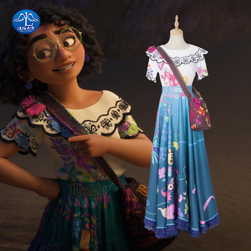 ชุดคอสเพลย์ Encanto Mirabel สำหรับผู้ใหญ่ พร้อมใช้งานเป็นชุดHALOWEENและCARNIVAL