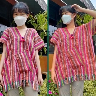 เสื้อทอกะเหรี่ยง เสื้อพื้นเมืองสาวอวบราคาถูก