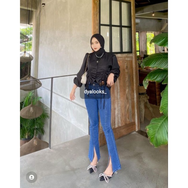 KEMEJA Haameda Puffy Drawstring Shirt Part 2/รุ่นใหม่