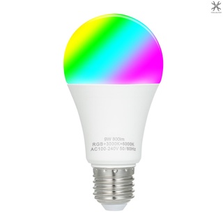 [toolhelper] หลอดไฟอัจฉริยะ 9W Wi-Fi โหมดคู่ สีขาว และ RGB 16 ล้านสี E27 ควบคุมผ่านแอปพลิเคชัน ตั้งเวลาได้