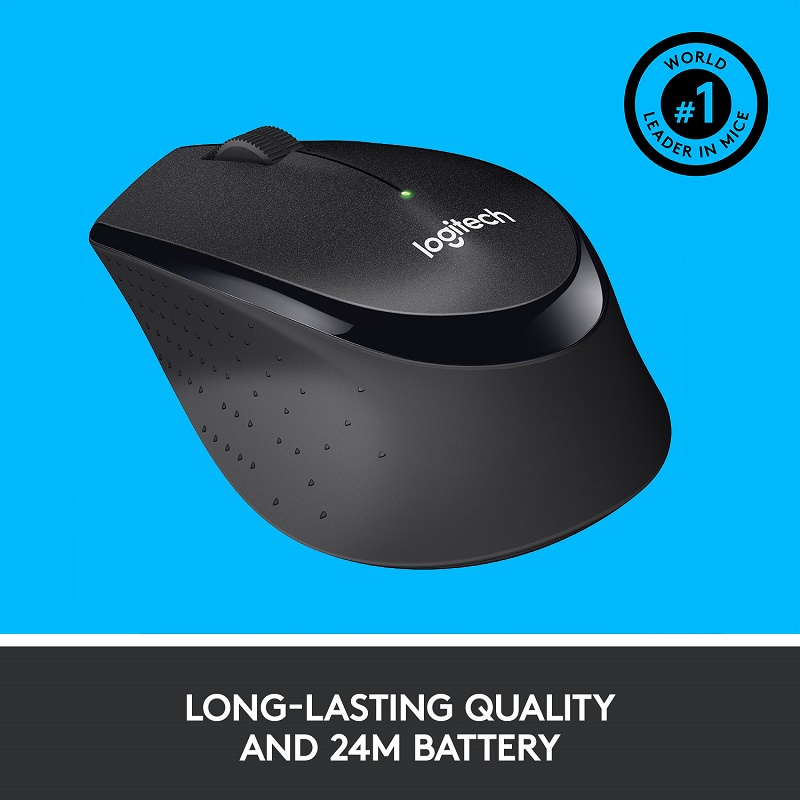 Logitech M330 Silent Plus Wireless Mouse 1000 DPI - Black  พร้อมส่งฟรีทั่วประเทศ