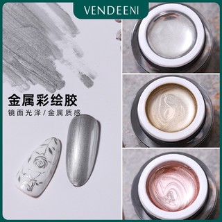 Vendeeni สีเจลเพ้นท์ สีเจลกระปุก สีเจสีเมทาลิค เนื้อแน่น สีวาดขอบ วาดลาย