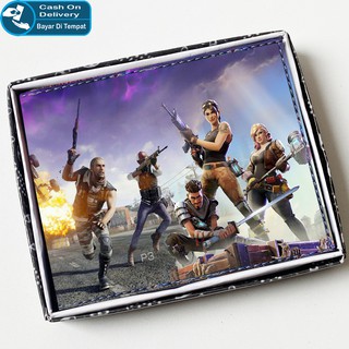 Shopee 9.9 SUPER กระเป๋าสตางค์หนัง PUBG ใบสั้น พับได้ พร้อมกล่อง สําหรับผู้ชาย