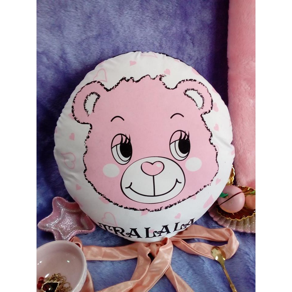 หมอนอิง Tralala ทำร่วมกับ Liz Liza เป็นหมีกับกระต่ายมือสองสภาพดีมาก