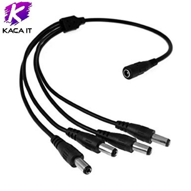 DC 12V 1 หญิง 4 Way Y Splitter Cable 5.5*2.1mm ผู้-เมีย แยกสายไฟ สำหรับกล้องวงจรปิด