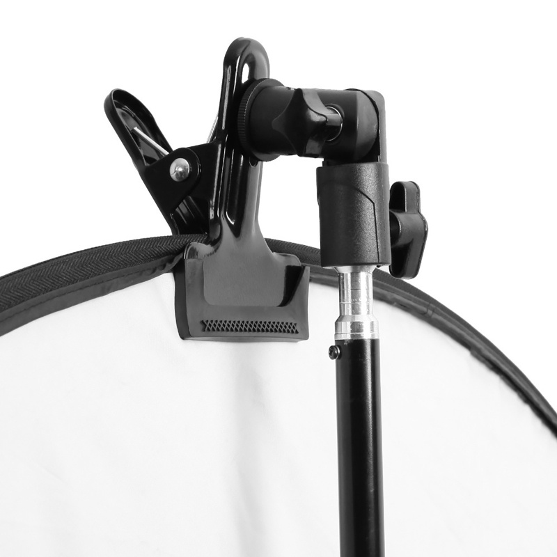 Bonjour Heavy Duty Metal Clamp Holder Reflector Metal Clip Mount 1/4 "to 3/8" Light Stand Mounting for Flash LED Light Umbrella Bracket