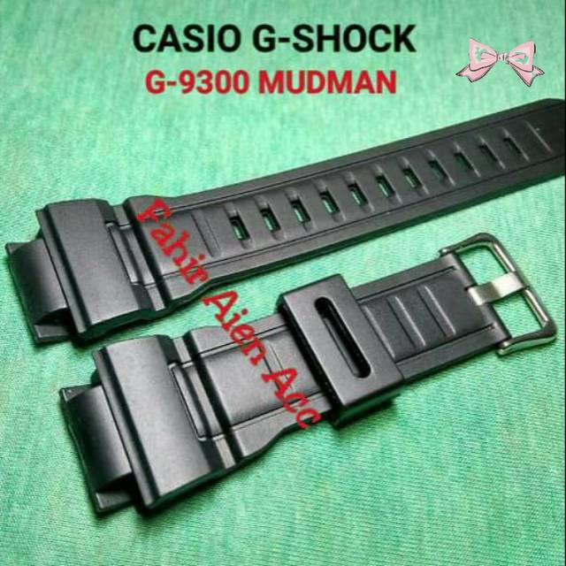 Hitam Casio G-SHOCK G-9300 MUDMAN RUBBER STRAP GSHOCK G9300 G 9300 WATCH STRAP สีดํา