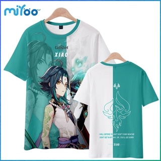 Genshin Impact Anime Surrounding Short-sleeved T-shirt Mens Women Short T