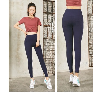 [ใส่โค้ด YES467YJ ลด 70.-] stretch legging เล๊กกิ้งขายาว ผ้ากระชับ เป้าเย็บสามเหลี่ยม