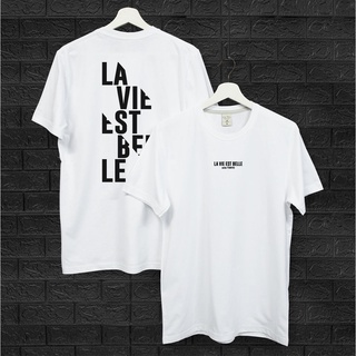 octo TOKYO/T-Shirt/La vie est(O057)/เสื้อผ้า/เสื้อผ้าผู้ชาย/เสื้อยืดคอกลม/เสื้อแขนสั่น/Cotton100%/ผ้าฝ้าย