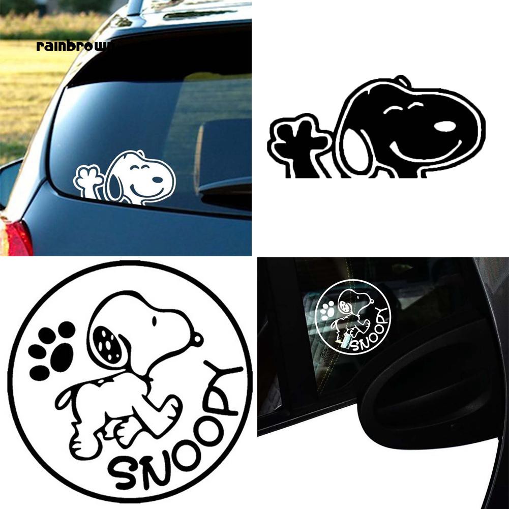 Rb_cartoon Dog Snoopy สติ๊กเกอร์ติดตกแต่งหน้าต่างรถยนต์