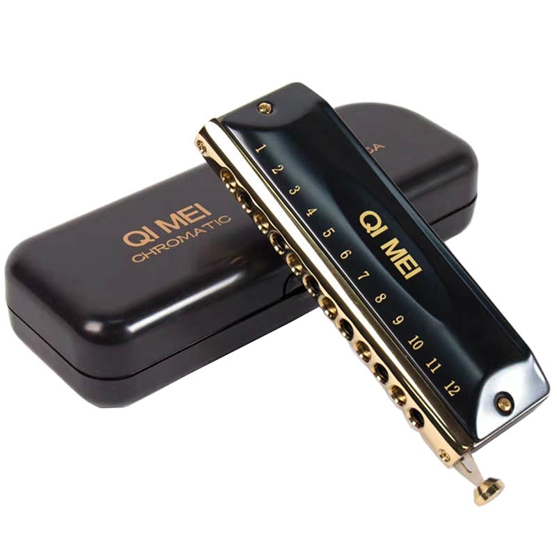 ↂQimei Chromatic Harmonica 12 And 16 Holes Mouth Organ Instrumentos Key ...