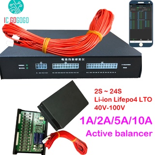 บอร์ดป้องกันสมดุลแบตเตอรี่ลิเธียม 1A 2A บลูทูธ 2S ~ 24S BMS Li-ion Lifepo4 LTO JK