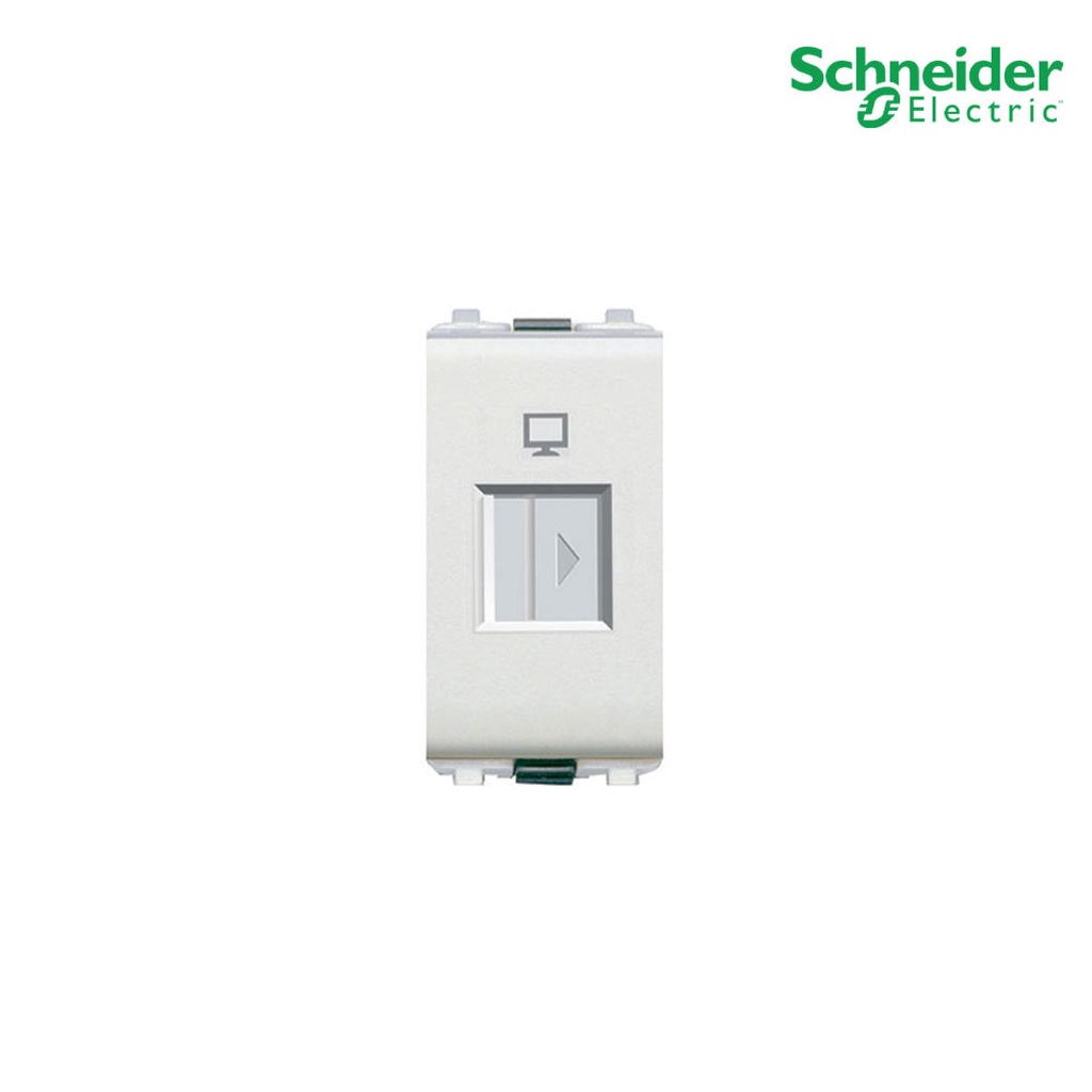 Schneider Electric เต้ารับคอมพิวเตอร์ Cat.5E พร้อมม่านนิรภัย รุ่น Concept รหัส 3031RJ88SMA5_T - ชไนเดอร์