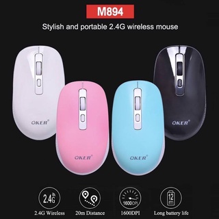 เม้าไร้สาย 2.4G WIRELESS OKER รุ่น M894 มี4สีให้เลือก