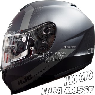 HJC C70 EURA MC5SF [ เต็มใบ ] [ แว่น 2 ชั้น ] [ นวมถอดซักได้ ] [ กิ๊ฟล็อค ]