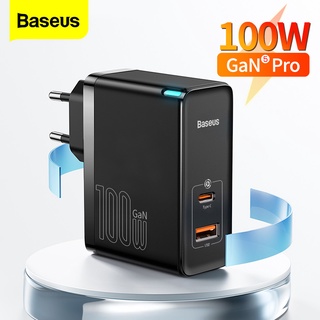 Baseus ที่ชาร์จเร็ว 100W GaN 5 Pro USB PD QC 4.0 3.0 USB-C Type C สําหรับ iPhone Xiao mi POCO MacBook