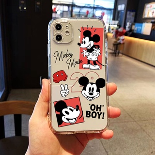 เคสiPhone11 เคสโทรศัพท์ เคสโทรศัพท์มือถือ ความกดอากาศ สไตล์เกาหลี ซิลิโคนนิ่ม ใส กันกระแทก ลายการ์ตูนดิสนีย์ มิกกี้เมาส์น่ารัก สําหรับ เคสไอโฟน11 โทรศัพท์ 6s 7 8 plus ip i 11 เคสไอโฟน 13 เคสไอโฟน 14 เคสไอโฟน 12 pro max mini เคสไอโฟน7พลัส xs XR iPhone case