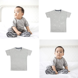 QueenCows Kids เสื้อยืดแขนสั้น Mason Top (Gray)