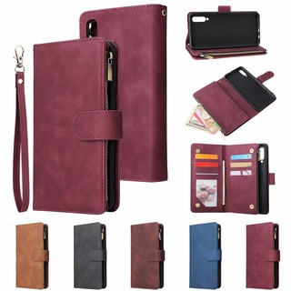 เคส Samsung Galaxy A50 A50s A30s A21s A20s A10s A11 A31 A51 A71 5G Case Flip Cover Leather เคสหนัง Zipper Card Pocket Stand TPU เคสฝาพับ samsunggalaxy samsunga50 samsunga30 samsunga20 samsunga51 samsunga71 samsunga11 samsunga10s