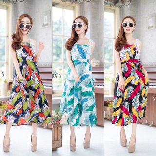 🌺 Maxi Flower Dress 🌺สดใส สวยงาม