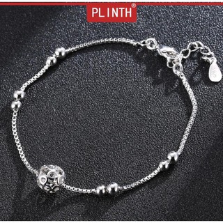 PLINTH สร้อยข้อมือเงินแท้ 925 ลูกปัดวิ่งไปตามถนนในญี่ปุ่นและเกาหลีใต้313