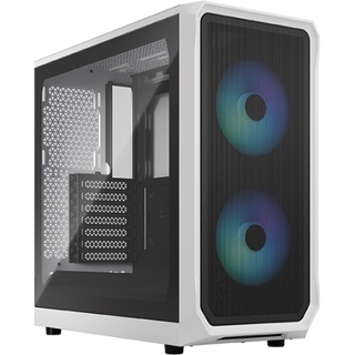 Fractal Design Focus 2 RGB Mid Tower Case fits ATX with TG Clear Tint White (FD-C-FOC2A-04)