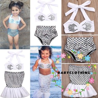 .HH-สาวน่ารักลิตเติ้ลเมอร์เมดปริ๊นเซชุดว่ายน้ำบิกินี่ Swimwear ชุดว่ายน้ำ