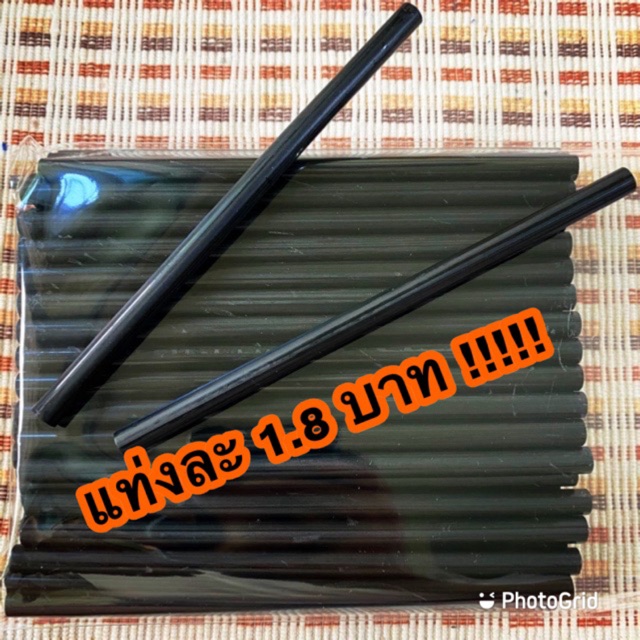 กาว สีดำ กาวละลาย ต่อผม 50 แท่ง 7 มิล ยาว 15 ซม. คุณภาพดีที่สุดของโรงงาน ราคาถูก