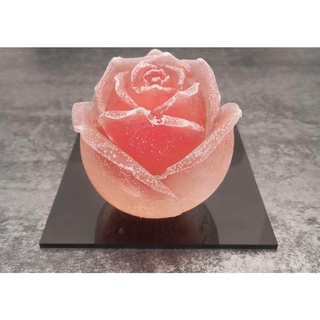 Silicone ice rose บล็อคซิลิโคนทำน้ำแข็งรูปกุหลาบ 4 ก้อน หรือทำวุ้นน้ำแข็งผลไม้