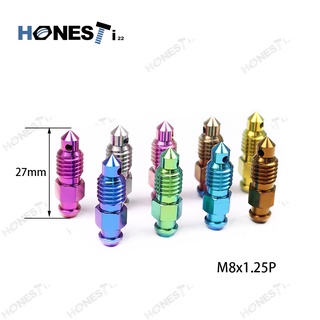 Honesti22 Titanium alloy Gr5 M8x1.25P Decorative Calipers ไล่ลมไทเทเนียม Banjo Bolt.