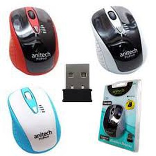 Anitech เม้าส์ไร้สาย รุ่น W-214 (ไร้เสียง) Wireless Mouse W-214