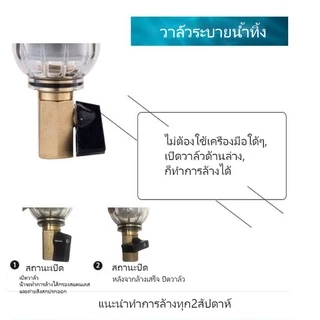 กรองน้ำPre-Filter Water กระบอกหนา หัวทองเหลือง1/2" เกลียวทองเหลือง 4หุน ไส้กรองสแตนเลส ล้างในตัว