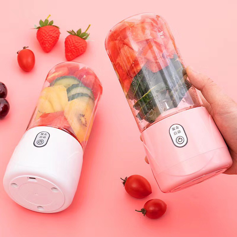 เครื่องปั่น แก้วปั่น 6ใบมีด แรงดี ผลไม้และอาหารแบบพกพา เครื่องปั่นผลไม้ไฟฟ้ามินิ แถมสายUSB รุ่นใหม่ 