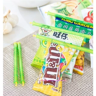 ShopAt.Two[BC-3080] ที่ปิดปากถุง ที่หนีบปากถุง ที่รัดปากถุง แบบรูด สุ่มสีส่ง