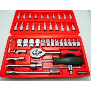 EURO KING TOOLS ชุดเครื่องมือ ประแจขนาด1/4" ชุดบล็อก 46 ชิ้น ของแท้