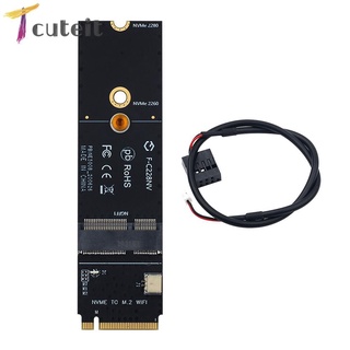 อะแดปเตอร์การ์ดอินเตอร์เน็ตไร้สาย M.2 M Key To Ngff A + E Key Slot Pcie สําหรับ Ax200 9260Ac